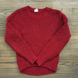 Abercrombie Kids Red Crew Neck Sweater